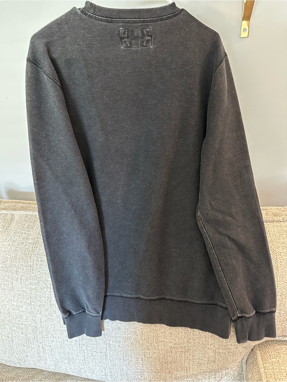 Hurley Black Washed Crewneck Sweatshirt - Men's - Picture 4 of 7